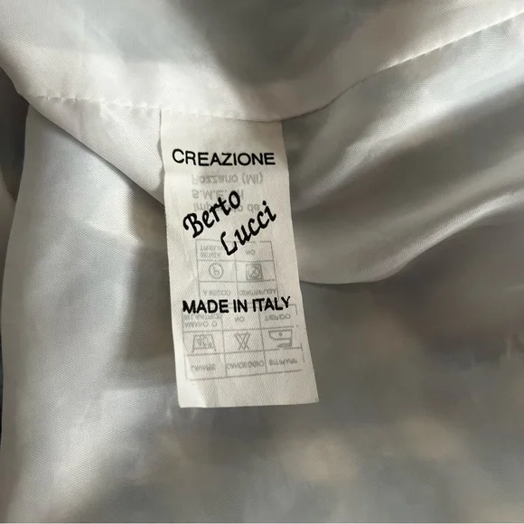 Vintage 90s Y2K Berto Lucci Made in Italy Barbiecore Baby Blue Tweed Mini Skirt - Picture 8 of 13